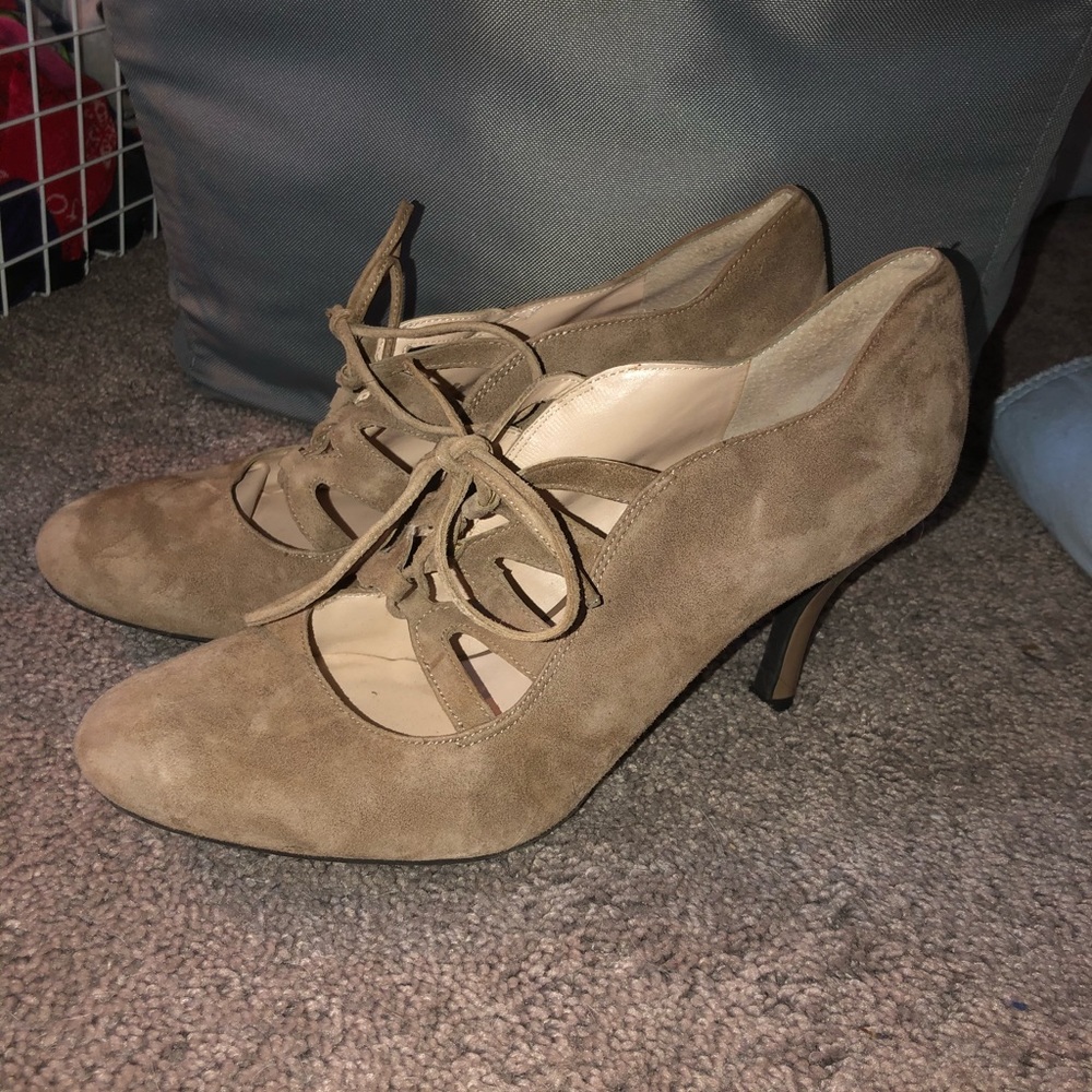 Franco Sarto Reine Suede Tie Women’s Heels Size10M - Picture 3 of 8